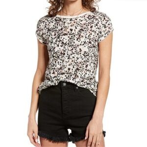 Free People Floral Tee Size Extra Small